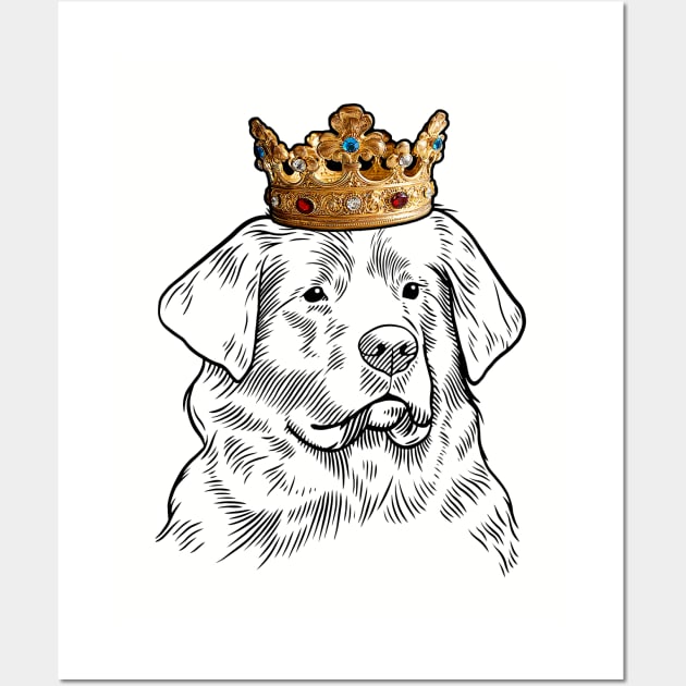 Newfoundland Dog King Queen Wearing Crown Wall Art by millersye